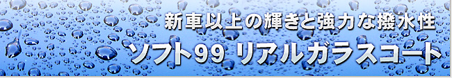 新車以上の輝きと強力な撥水性！ソフト99リアルガラスコートガラス系被膜コーティング